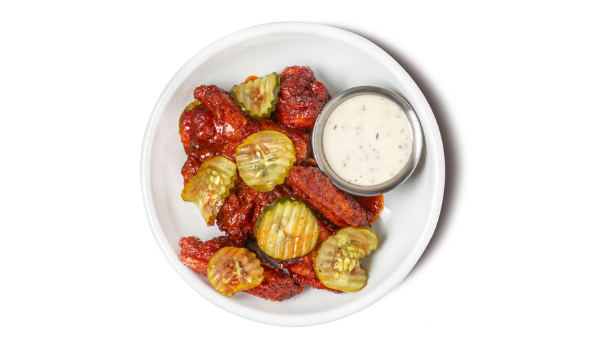 Order Nashville Hot Jumbo Wings w/ Buttermilk Ranch food online from The Naked Bird store, Westfield on bringmethat.com