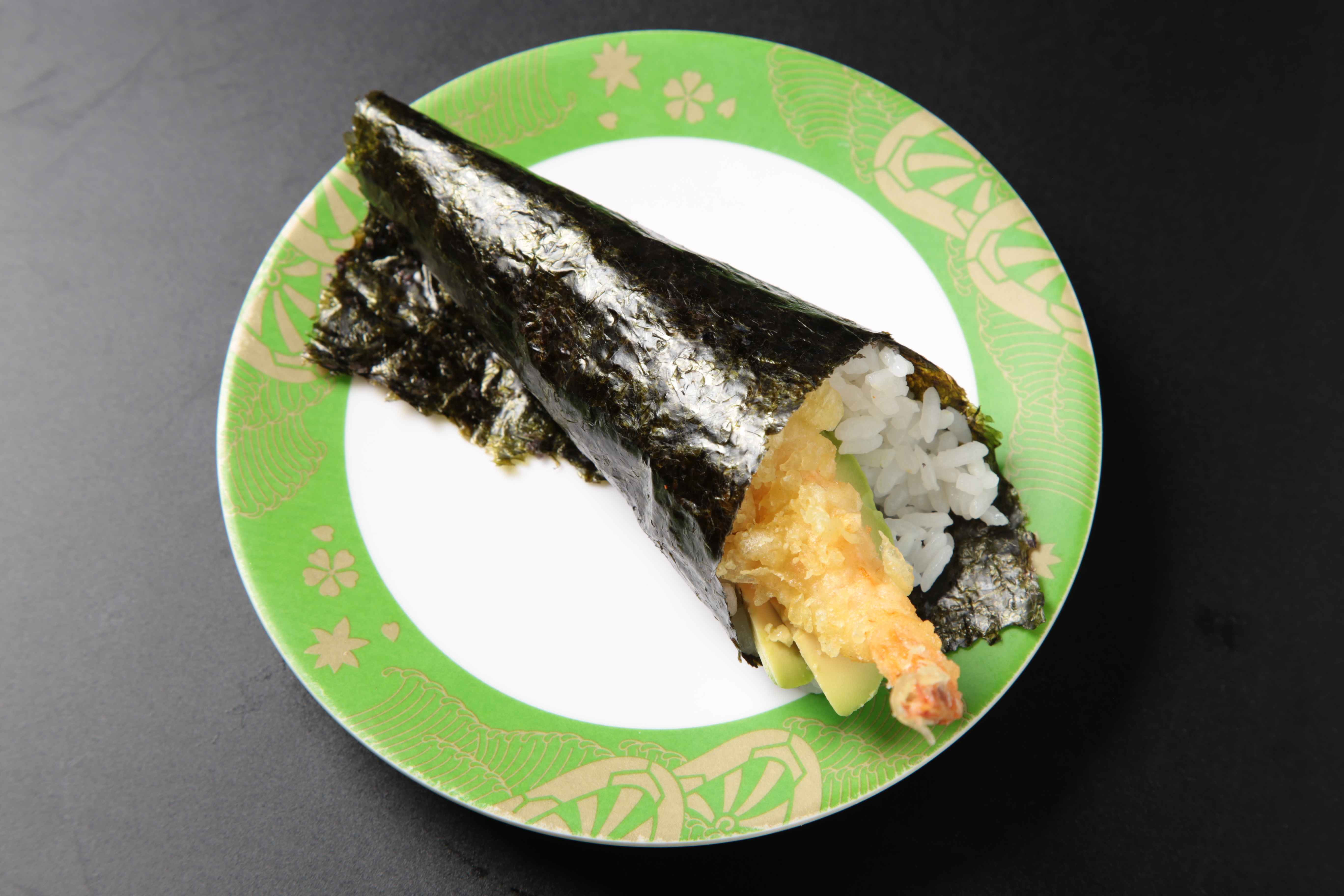 Order Shrimp Tempura Temaki food online from Izumi Revolving Sushi store, Daly City on bringmethat.com