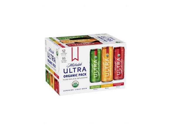 Order Michelob Ultra Pure Gold & Infusions Light Beer Variety Pack - 12x 12oz Cans food online from Kirby Food & Liquor store, Champaign on bringmethat.com