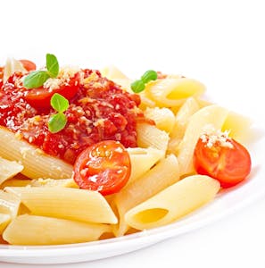 Order Rigatoni ala Checca - Pasta tossed w/ Oil, Garlic, Fresh Tomatoes & Parmesan food online from Milano Cafe & Deli store, Burbank on bringmethat.com