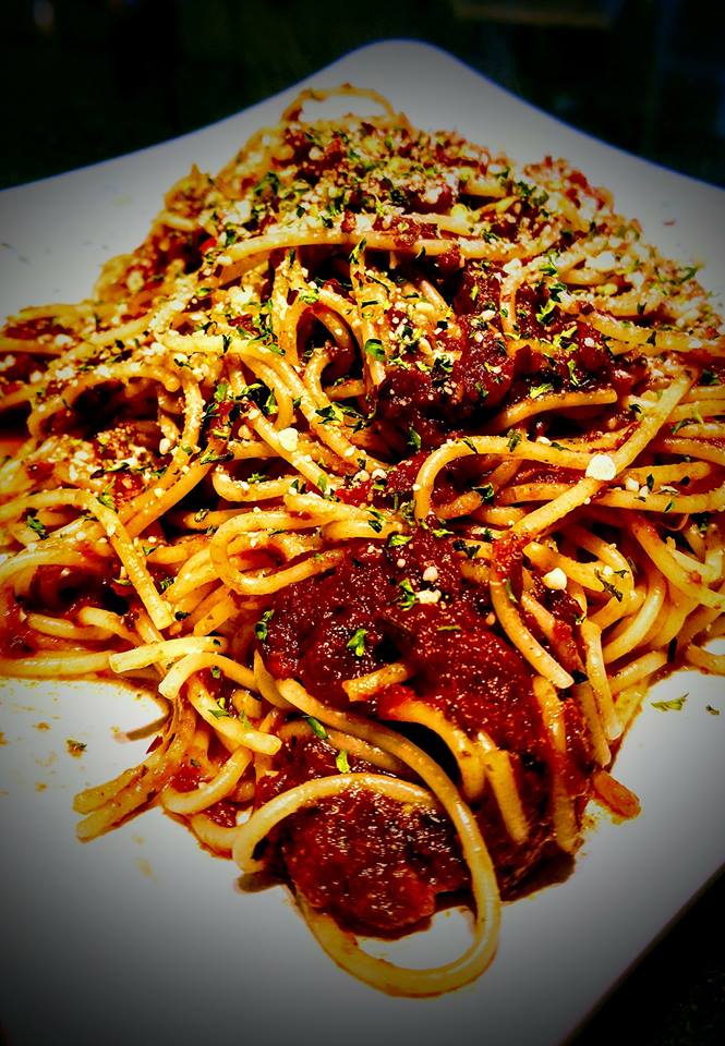 Order Spaghetti with Meat Sauce food online from Palio's Pizza Cafe store, Amarillo on bringmethat.com