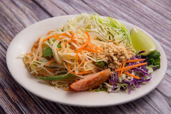 Order Papaya Salad food online from King Of Thai Noodle store, San Francisco on bringmethat.com