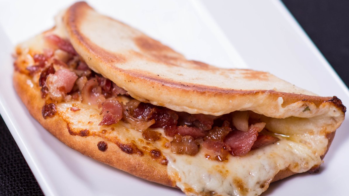 Order Bacon Cheese Pita food online from Euro Gyro store, Akron on bringmethat.com