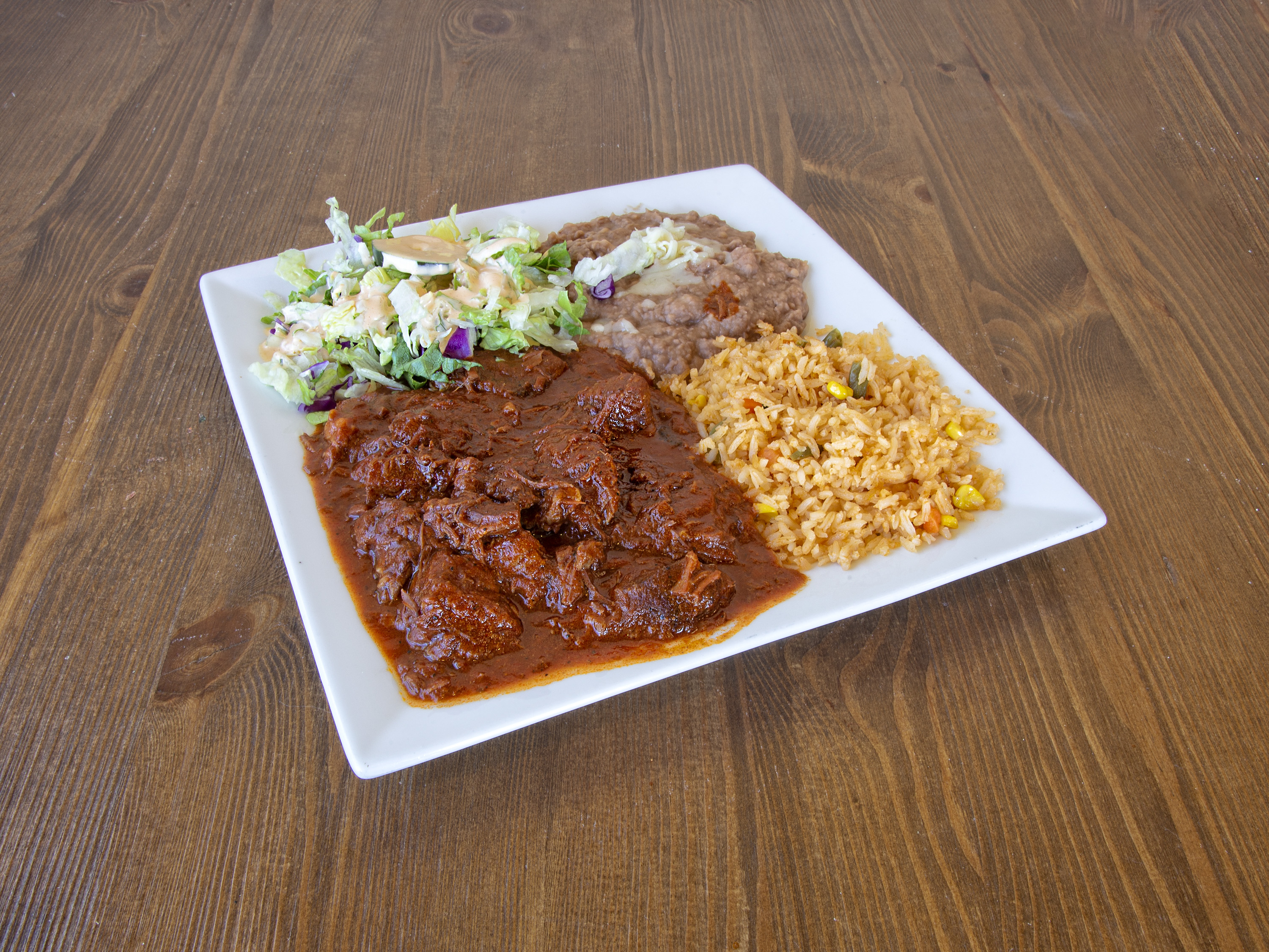 Order Chile Colorado Plate food online from Ruben Mariscos & Mexican Grill store, Apple Valley on bringmethat.com