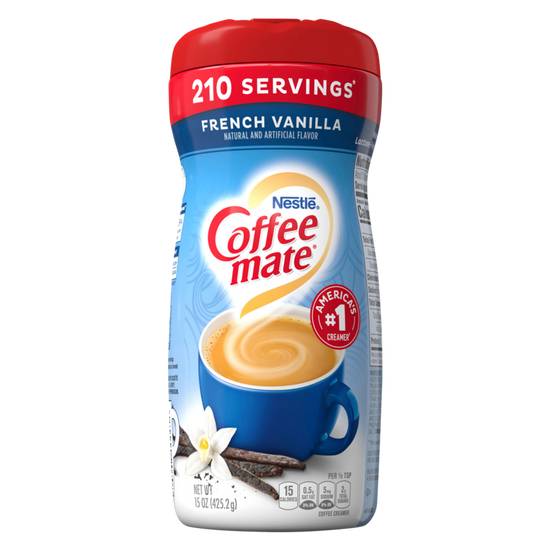Order Coffee mate French Vanilla Powder Creamer 15oz food online from Everyday Needs by Gopuff store, Danville on bringmethat.com