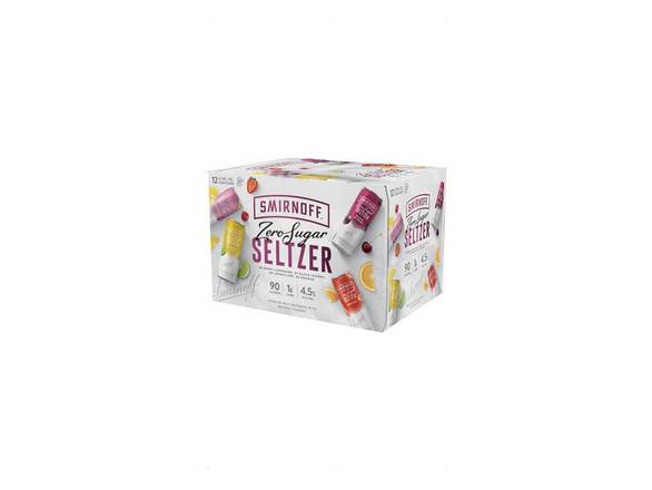 Order Smirnoff Seltzer Variety Pack - 12x 12oz Cans food online from Kirby Food & Liquor store, Champaign on bringmethat.com