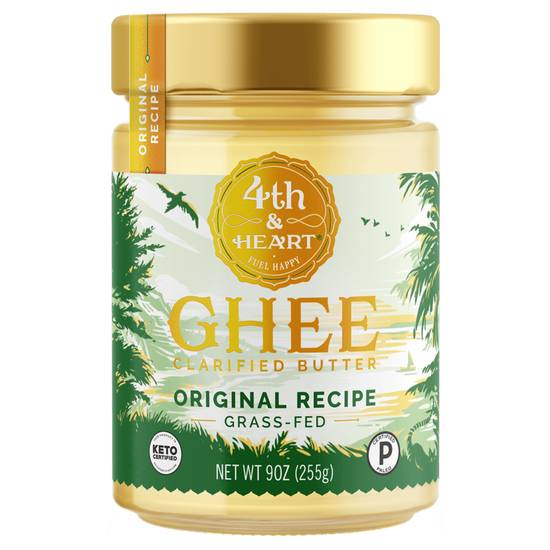 Order 4th & Heart Original Grass Fed Ghee Clarified Butter 9oz food online from Everyday Needs by Gopuff store, Roseville on bringmethat.com