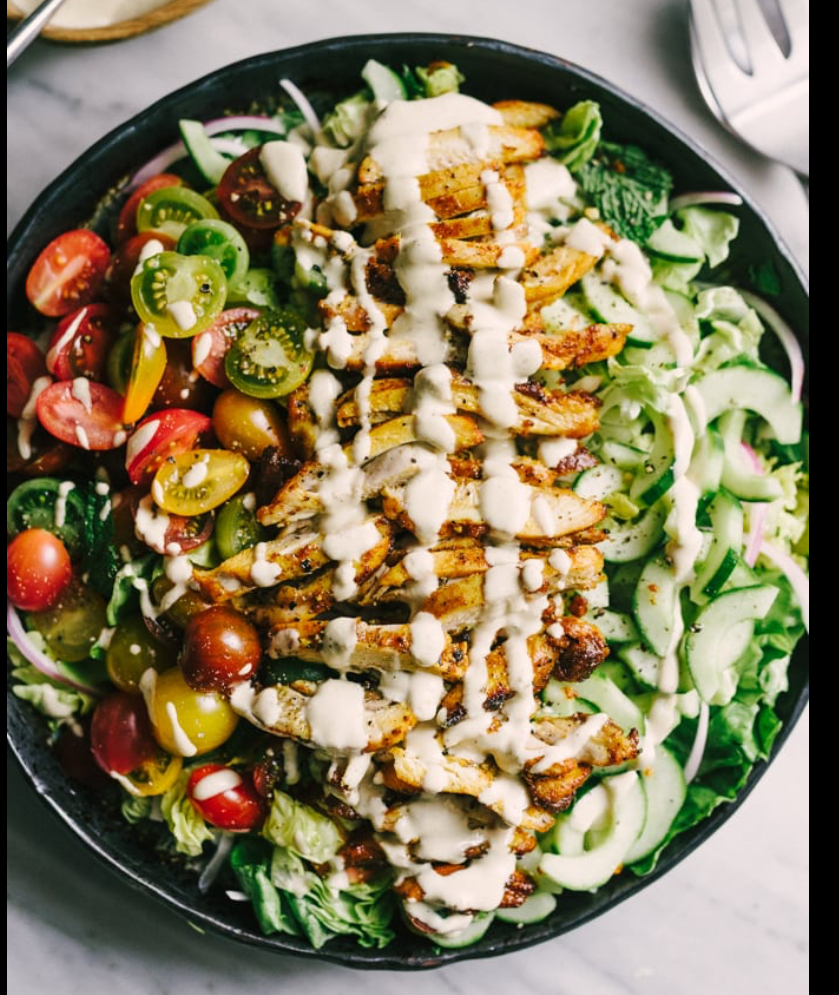 Order Shawarma Over Salad Plate food online from Mr. Falafel inc store, Sterling on bringmethat.com