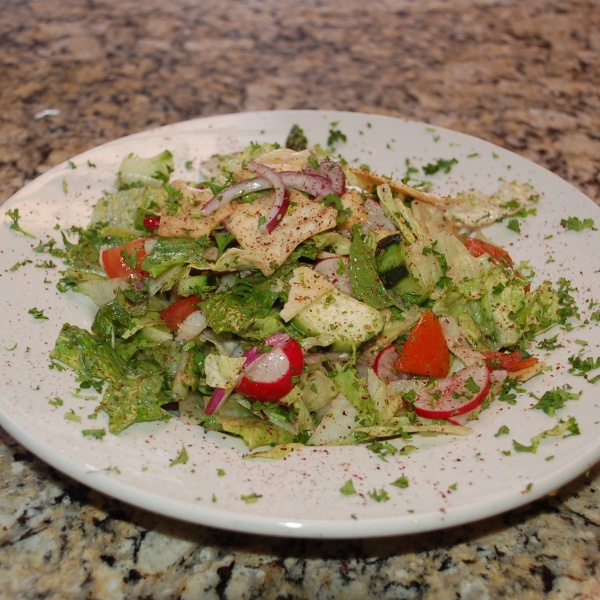 Order Fattoush food online from Micho'z Fresh Lebanese Grill store, San Diego on bringmethat.com