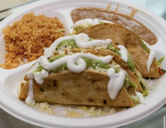 Order combo tacos dorados pollo  food online from Olgas Tacos store, Palm Desert on bringmethat.com