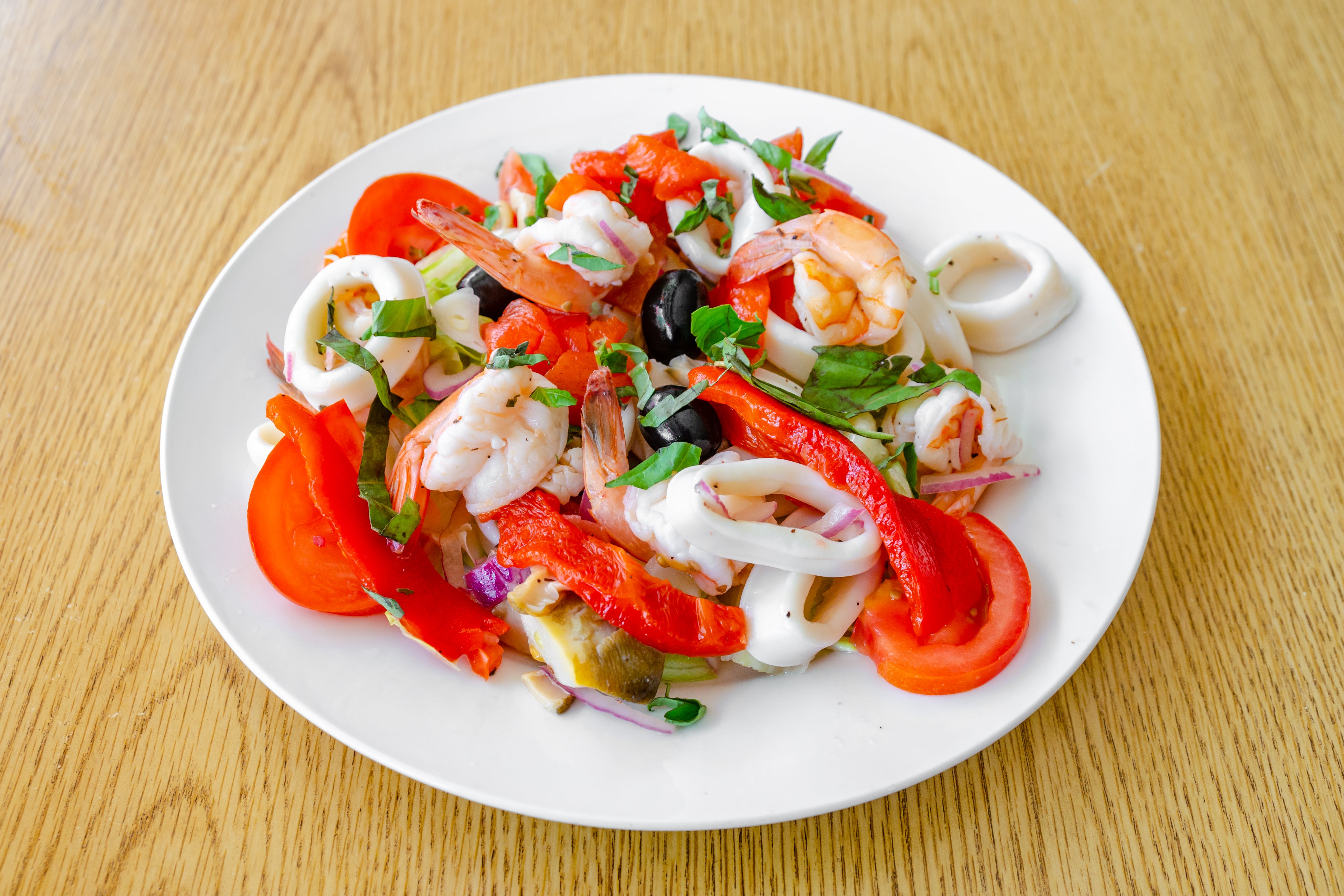 Order Seafood Salad - Salad food online from New Pizza On The Block store, West New York on bringmethat.com