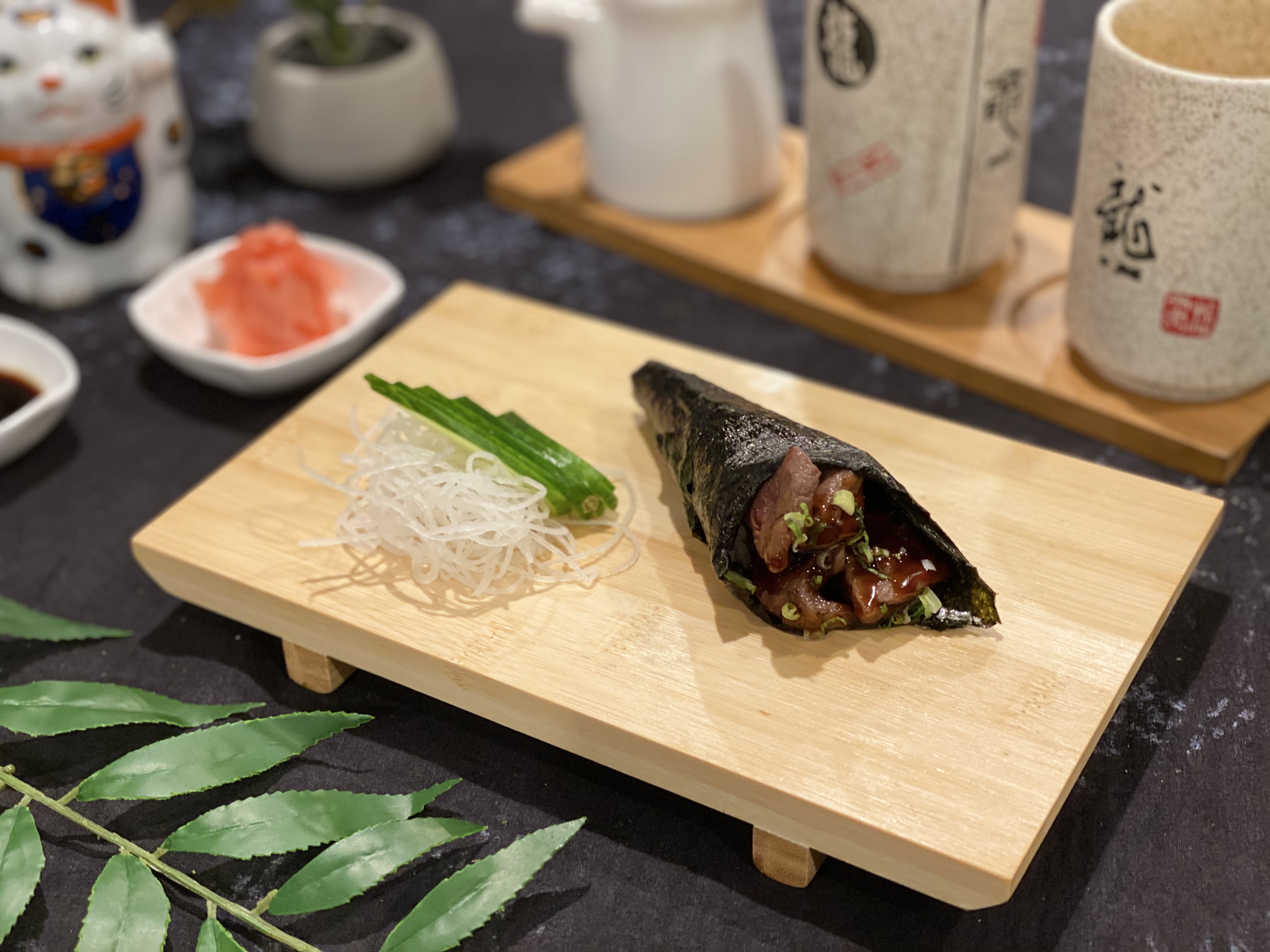 Order Kobe Beef with Eel Handroll food online from Sushi express store, Brookline on bringmethat.com