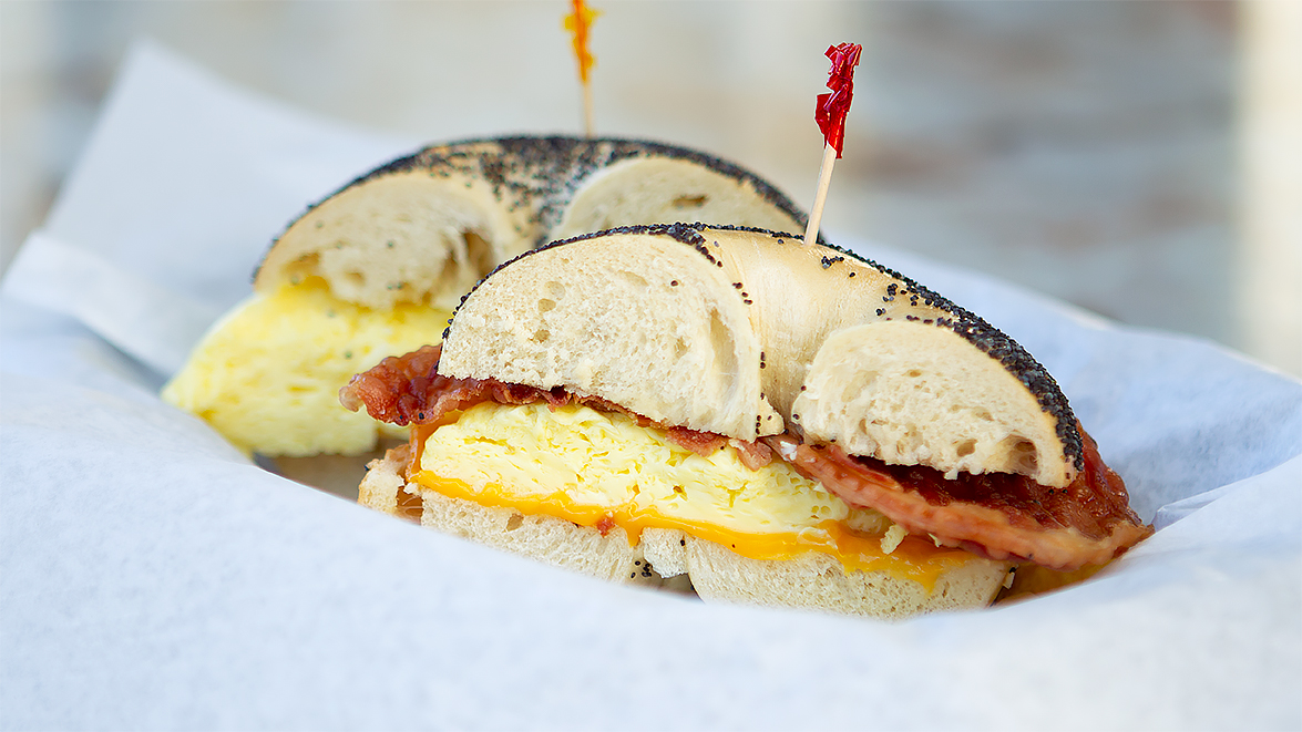 Order 1. Bacon, Egg and Cheese Bagel food online from House Of Bagels And Cafe store, Scotts Valley on bringmethat.com