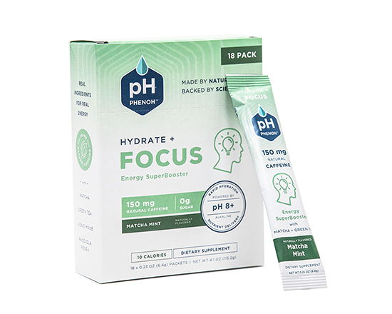Order FOCUS Energy Superbooster- 18 pack-Matcha Mint food online from PHENOH Performance Superfoods store, Los Angeles on bringmethat.com