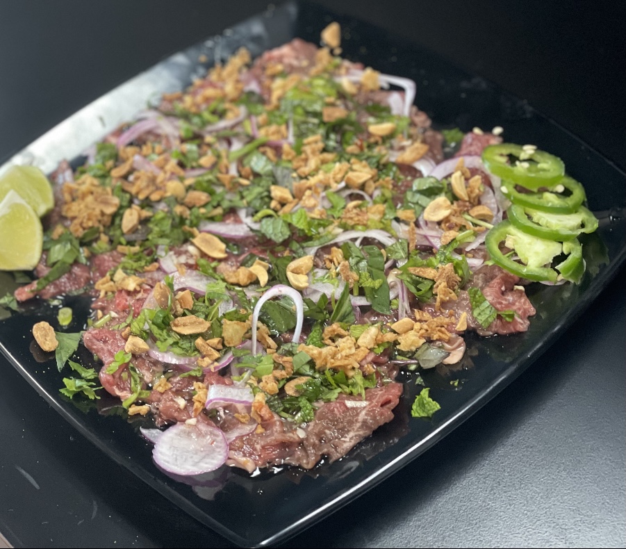 Order 7. Beef Carpaccio food online from Anh Kitchen store, Hercules on bringmethat.com