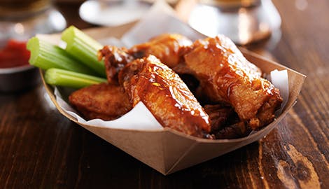 Order Wings - 6 Pieces food online from Pizza Town store, Newark on bringmethat.com
