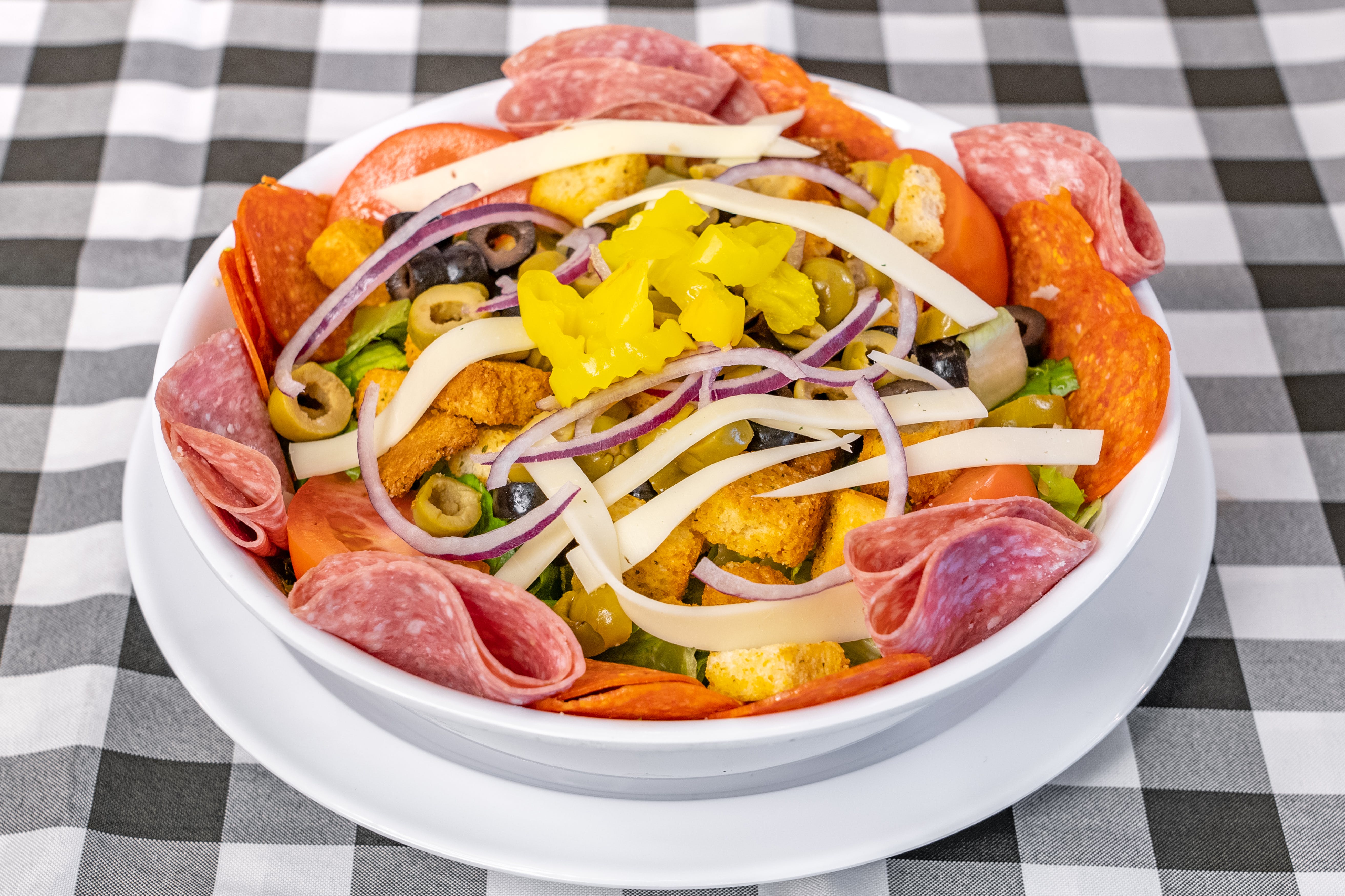 Order Antipasto Salad - Small food online from Bella's Pizzeria store, Moore on bringmethat.com