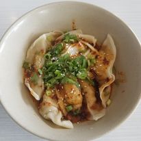 Order Red Oil Dumplings food online from Nam Noodles And More store, Pasadena on bringmethat.com