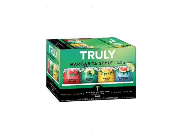 Order TRULY Hard Seltzer Margarita Style Variety Mix Pack, Spiked & Sparkling Water - 12x 12oz Cans food online from Southwest Liquor store, Thousand Oaks on bringmethat.com