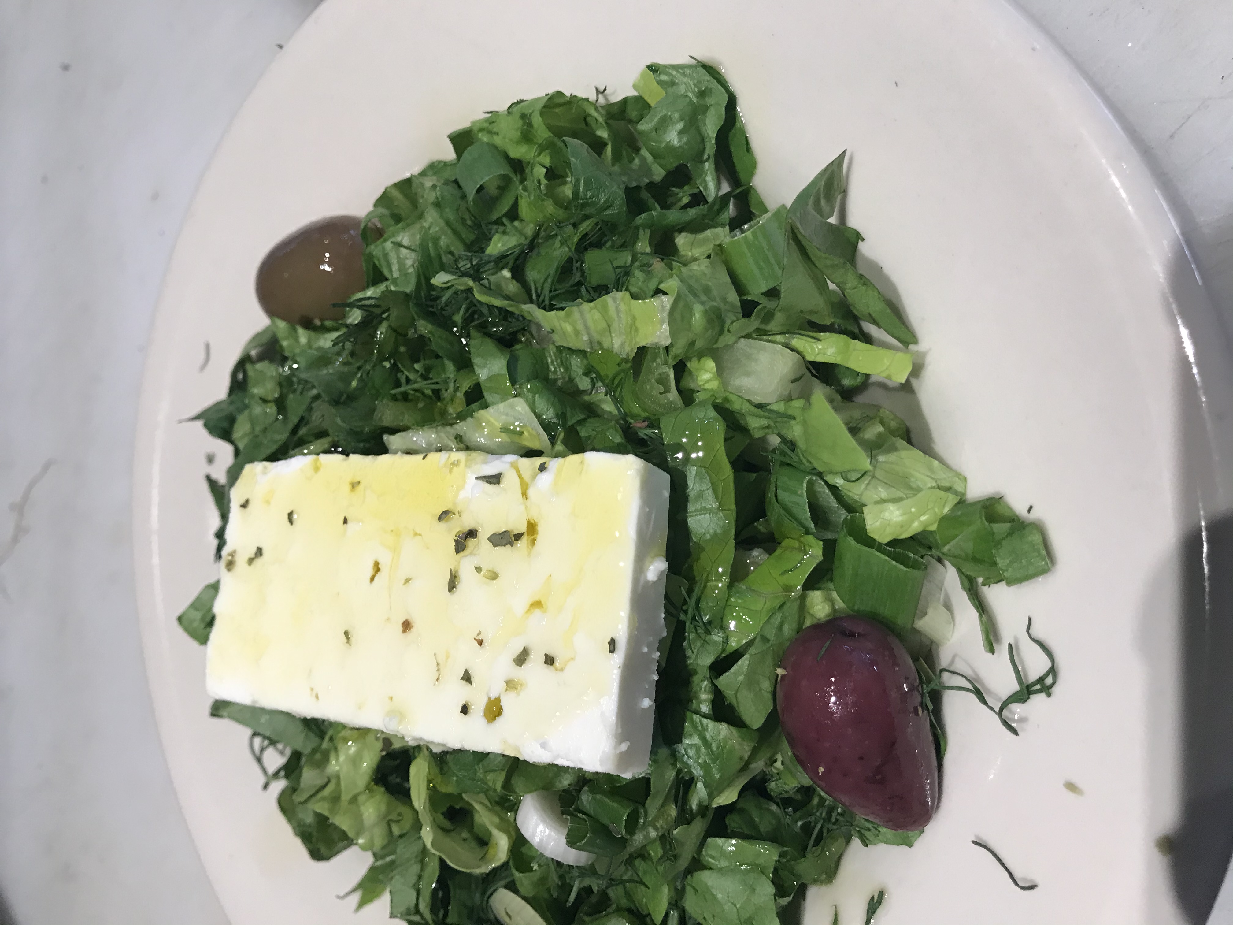 Order Prassini Salad food online from Mythos Authentic Hellenic Cuisine store, Flushing on bringmethat.com