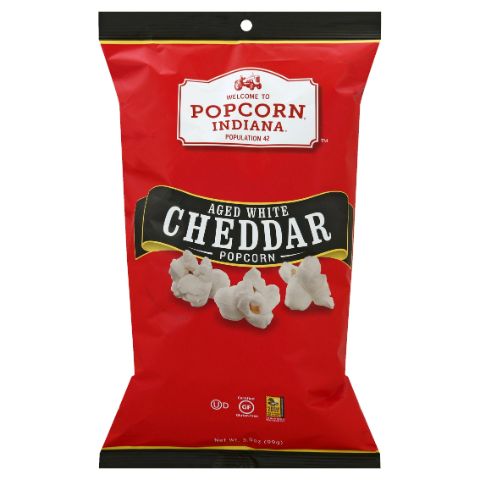 Order Popcorn Indiana Aged White Cheddar 3.5oz food online from 7-Eleven store, Chicago on bringmethat.com