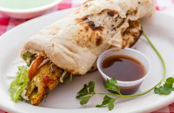 Order Chicken Kabab Roll food online from Supreme Kabab & Curry store, South Brunswick Township on bringmethat.com