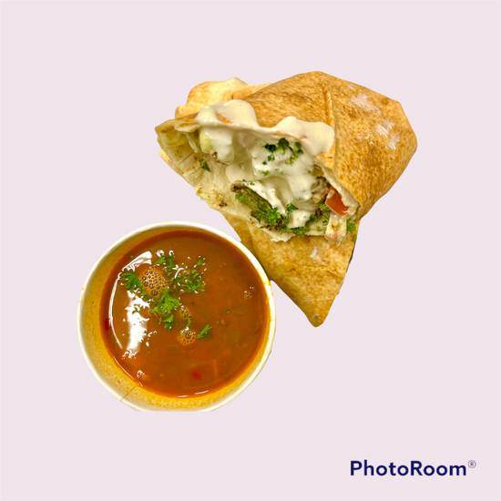 Order Falafel Wrap + Lentil soup food online from Kous-Kous store, Framingham on bringmethat.com