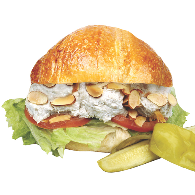 Order 58. Tuna Almond Croissant Sandwich food online from Lee Sandwiches store, Gardena on bringmethat.com
