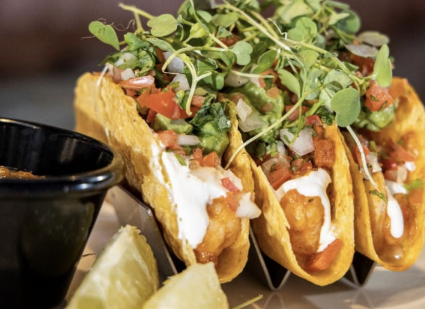 Order Seafood Tacos food online from 512 Quantum Sound Bar & Restaurant store, Jersey City on bringmethat.com