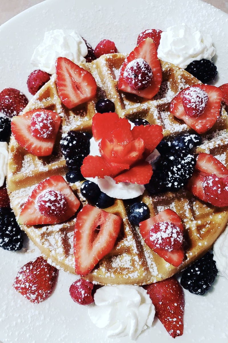 Order Berry Waffle Breakfast food online from Golden Eagle II store, Bronx on bringmethat.com