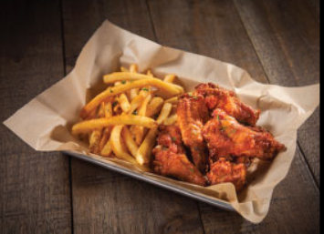 Order Fried Chicken Wings with Cajun Fries food online from Krack N Krab store, Los Angeles on bringmethat.com
