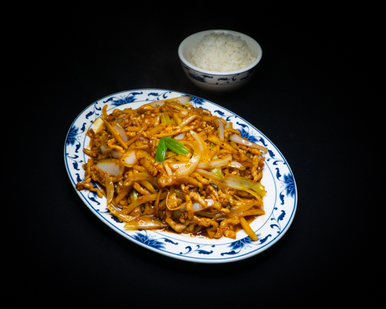Order P2. Pork with Garlic Sauce food online from Sam Cafe store, Houston on bringmethat.com