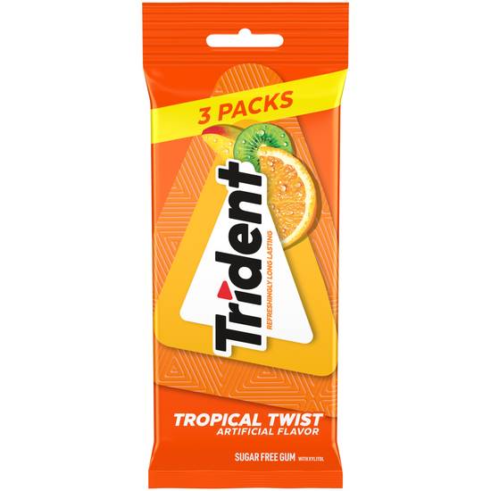 Order Trident Sugar Free Gum Tropical Twist (3 ct) food online from Rite Aid store, Eugene on bringmethat.com