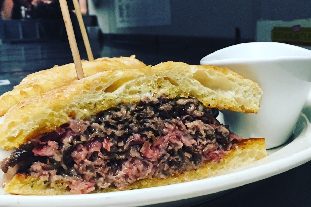 Order PRIME RIB FRENCH DIP* food online from 54th Street Grill & Bar store, Glen Carbon on bringmethat.com