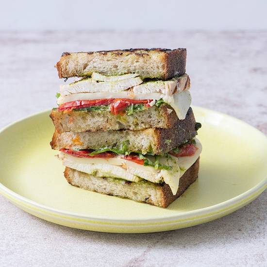 Order chicken pesto sandwich food online from Tender Greens store, Woodland Hills on bringmethat.com