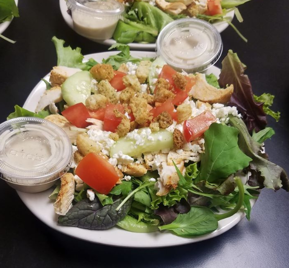 Order Greek Salad food online from The Warehouse Cafe store, Richmond on bringmethat.com