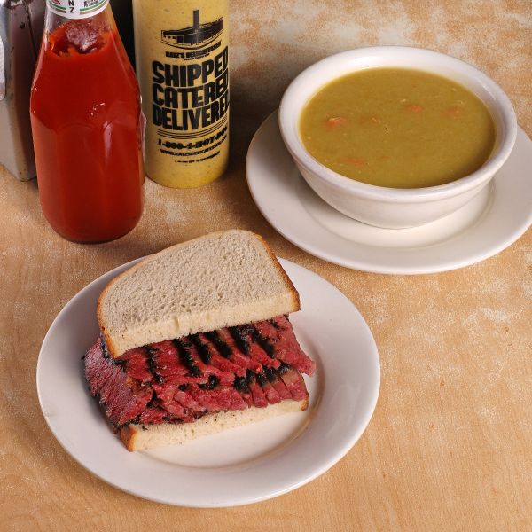Order 1/2 Sandwich with Split Pea Soup food online from Katz's delicatessen store, New York on bringmethat.com