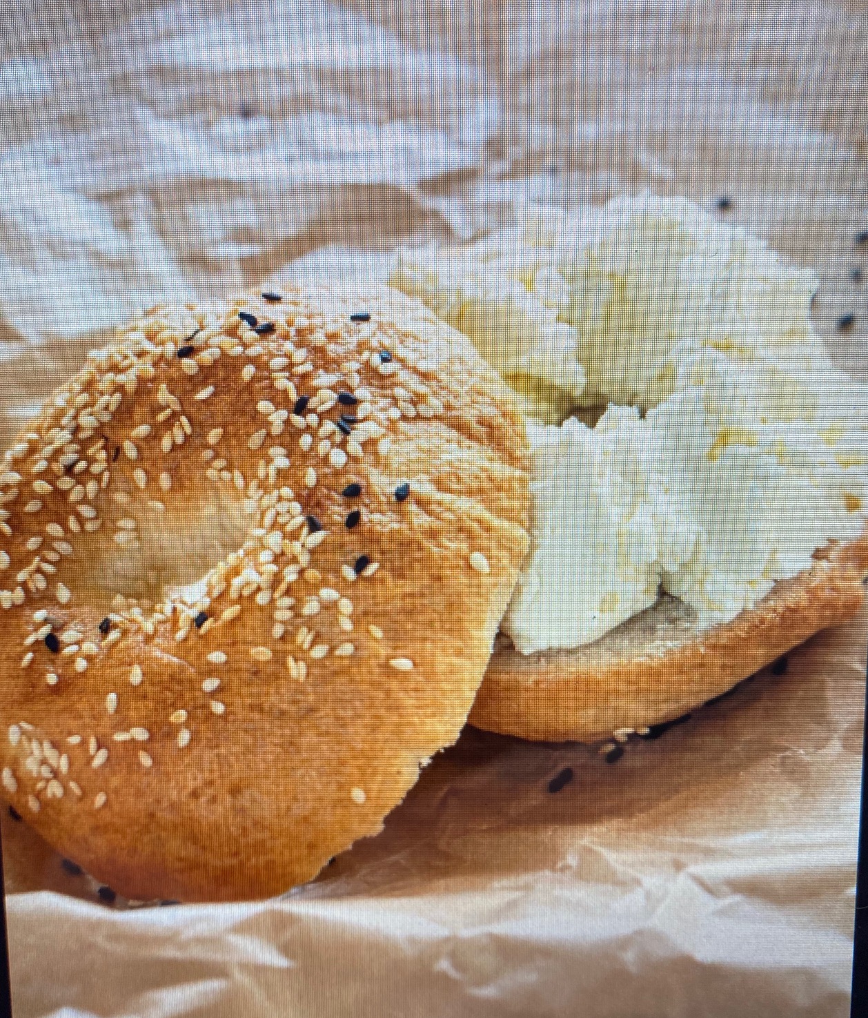 Order Bagel w/ Cream Cheese food online from Town Hall Deli store, Englewood on bringmethat.com