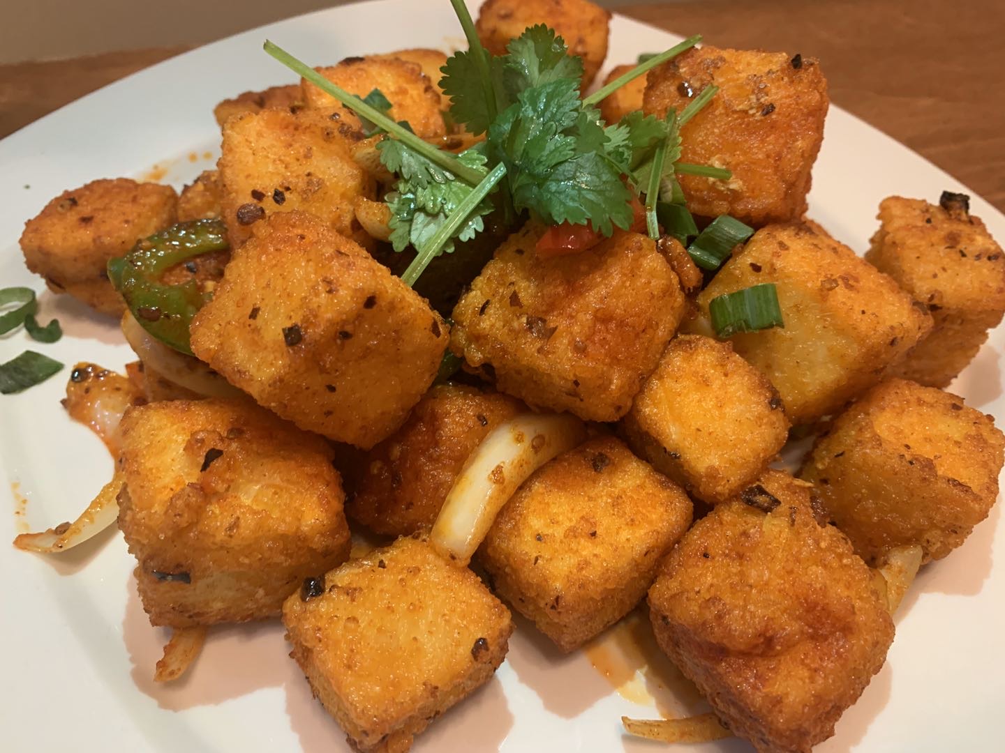 Order Le's Spicy Fried Tofu 香辣豆腐 food online from Le's Restaurant store, Ames on bringmethat.com