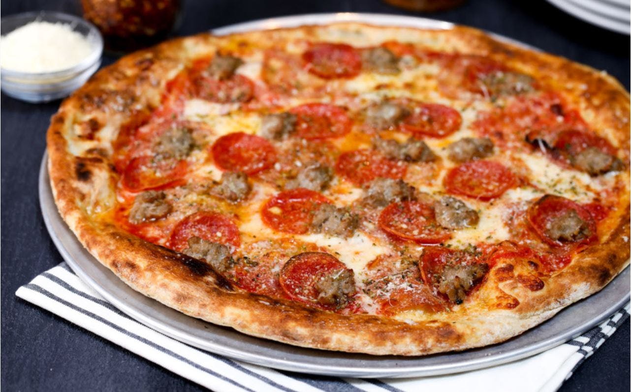 Order Neapolitan Tre Porcellini Pizza - 10'' food online from Patxi's Chicago Pizza store, San Francisco on bringmethat.com