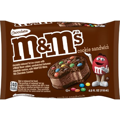 Order M&M's Chocolate Ice Cream Cookie Sandwich 4oz food online from 7-Eleven store, Stephens City on bringmethat.com