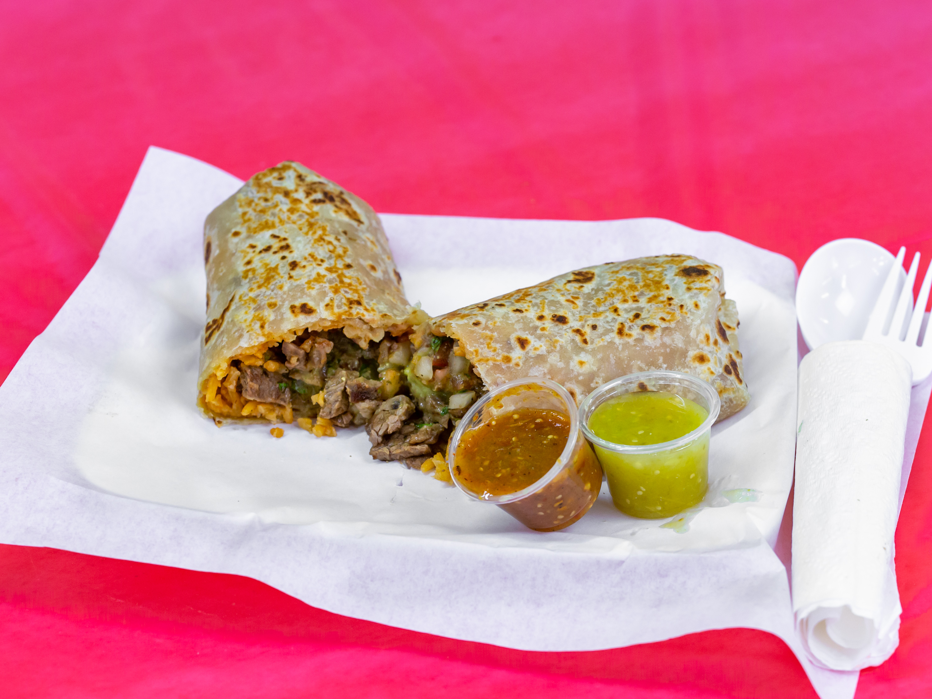 Order Carne Asado Burrito food online from Maria Taco Shop store, Imperial on bringmethat.com