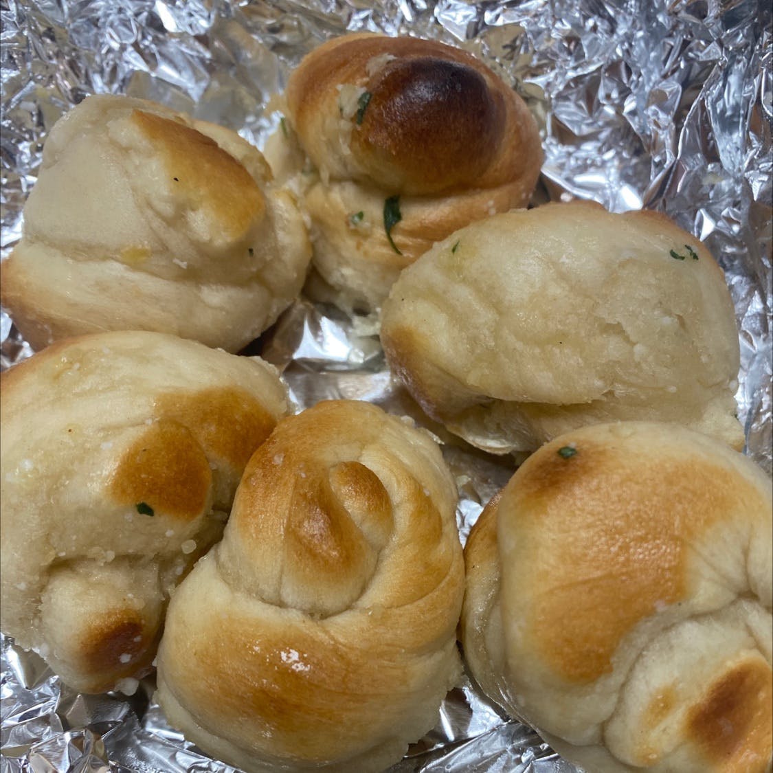Order Garlic Knots - 6 Pieces food online from 5 Brothers Pizza & Pasta store, Brewster on bringmethat.com