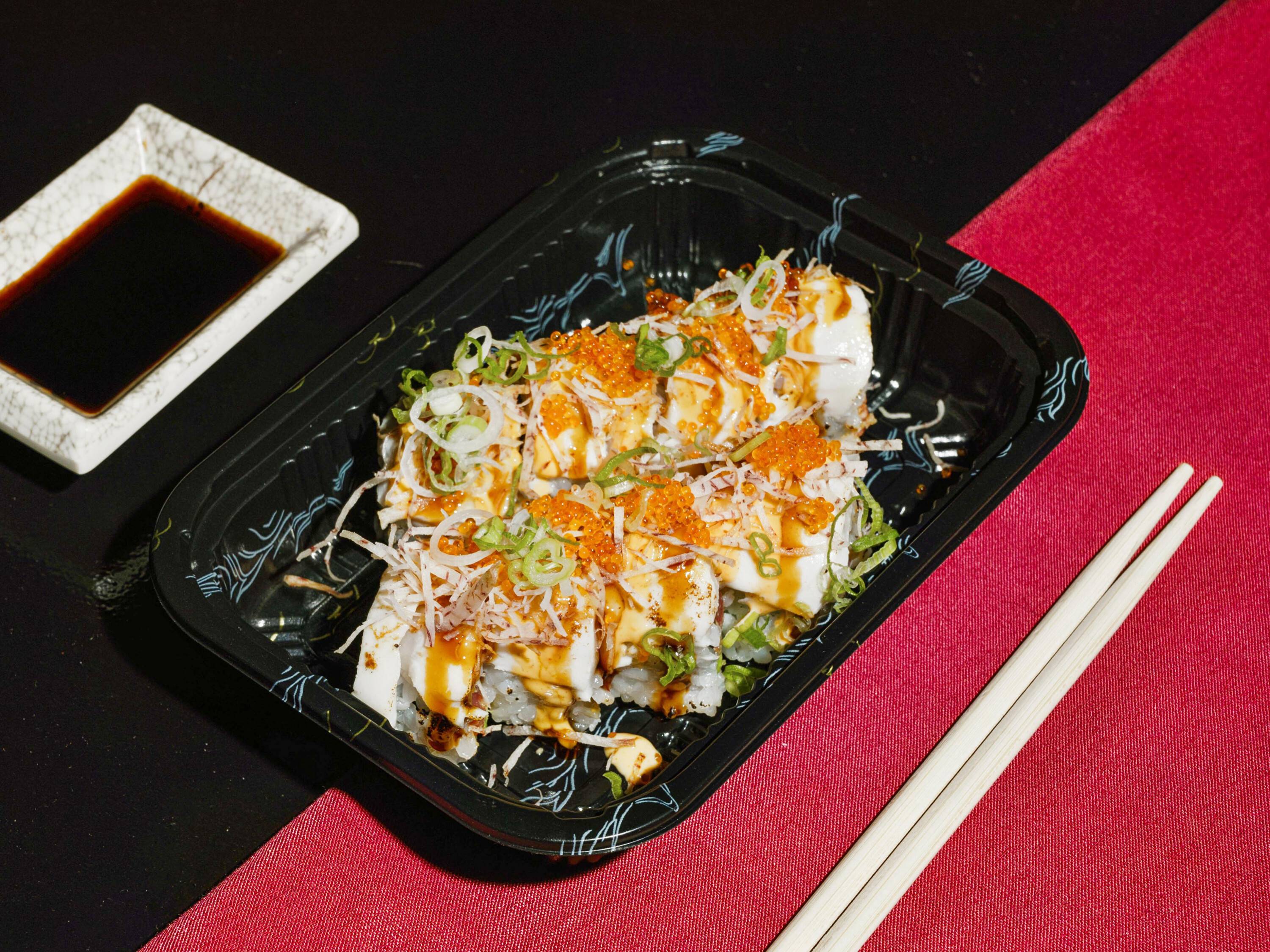 Order 6. White Tiger Maki food online from Yummy Steakhouse store, Worcester on bringmethat.com