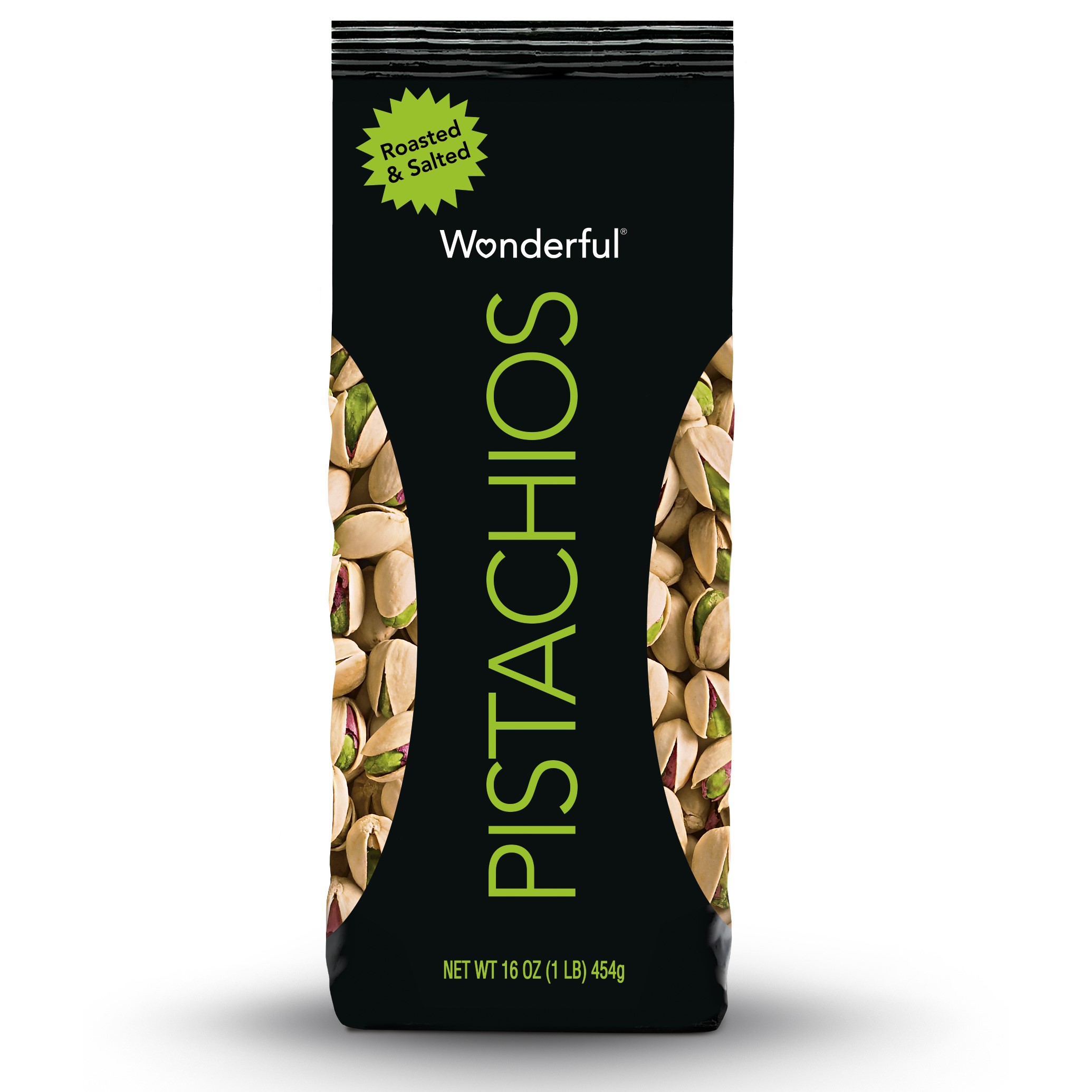 Order Wonderful Pistachios - Roasted & Salted, 16 oz food online from Bartell store, Edmonds on bringmethat.com