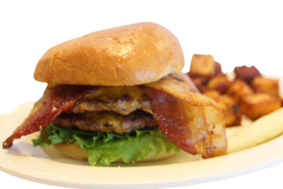 Order Bacon Cheddar Burger food online from Eggs Up Grill store, Greenville on bringmethat.com