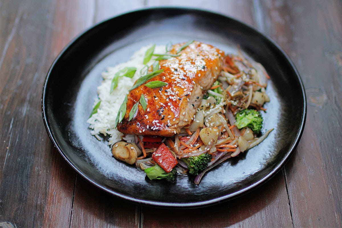 Order Ginger Soy Salmon* food online from Jolene Wings + Pizza store, Westminster on bringmethat.com