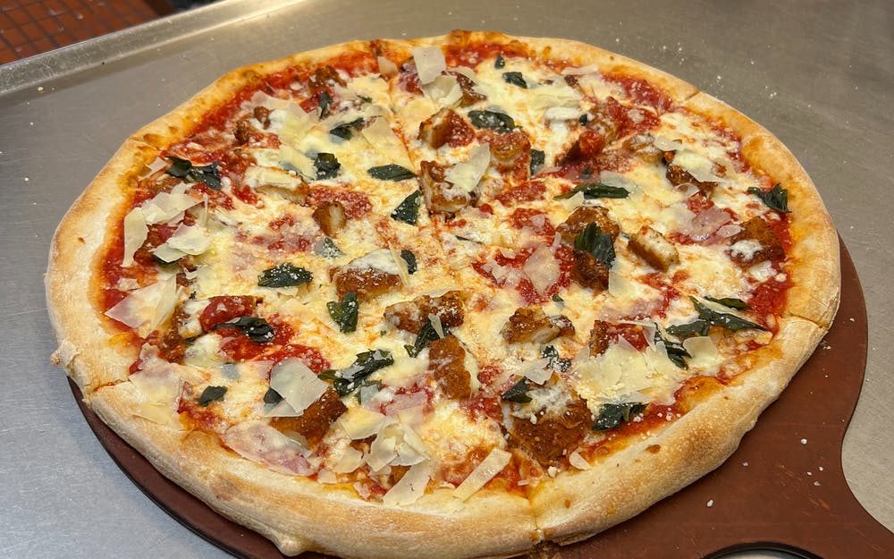 Order Chicken Parmesan Pizza food online from Branco's Pizza store, Medford on bringmethat.com