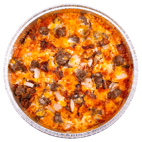 Order Bacon Cheeseburger 8" Pizza Bowl food online from Johnny's Pizza House store, Shreveport on bringmethat.com
