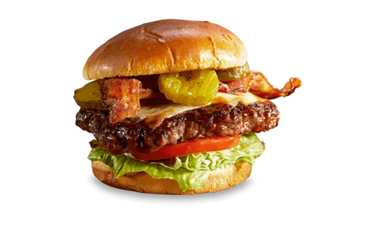 Order Dave's Favorite Burger* food online from Famous Daves Bar-B-Que store, Reno on bringmethat.com